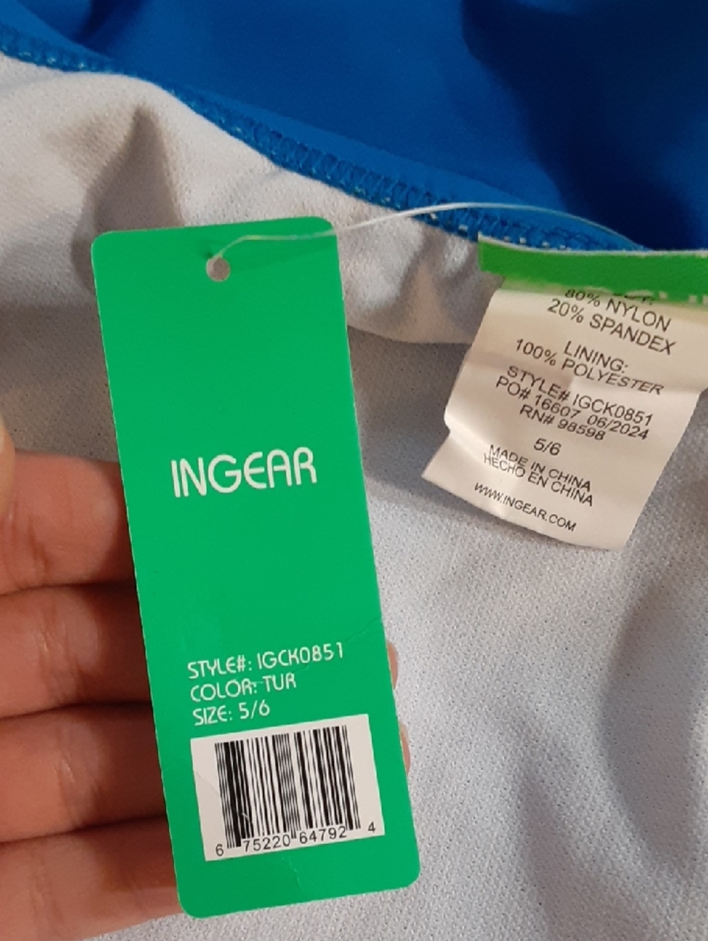 Ingear One Piece SwimSuit (5/6 years old) - Picture 7 of 11